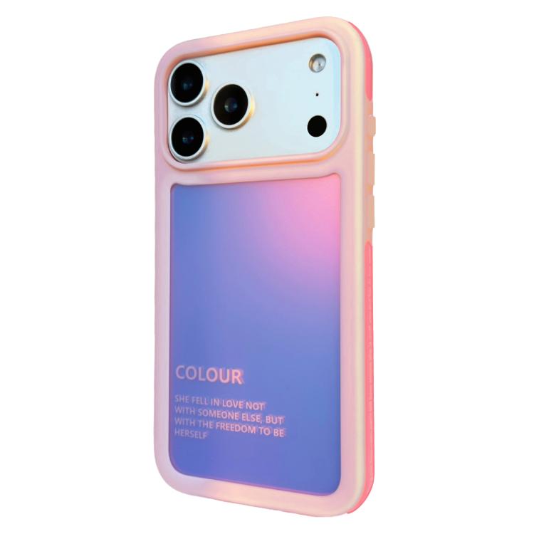 For iPhone 17 Pro CICI-CITY CH-60 Dopamine Dual-Tone Anti-Collision Phone Case(Pink Frame Light Purple)