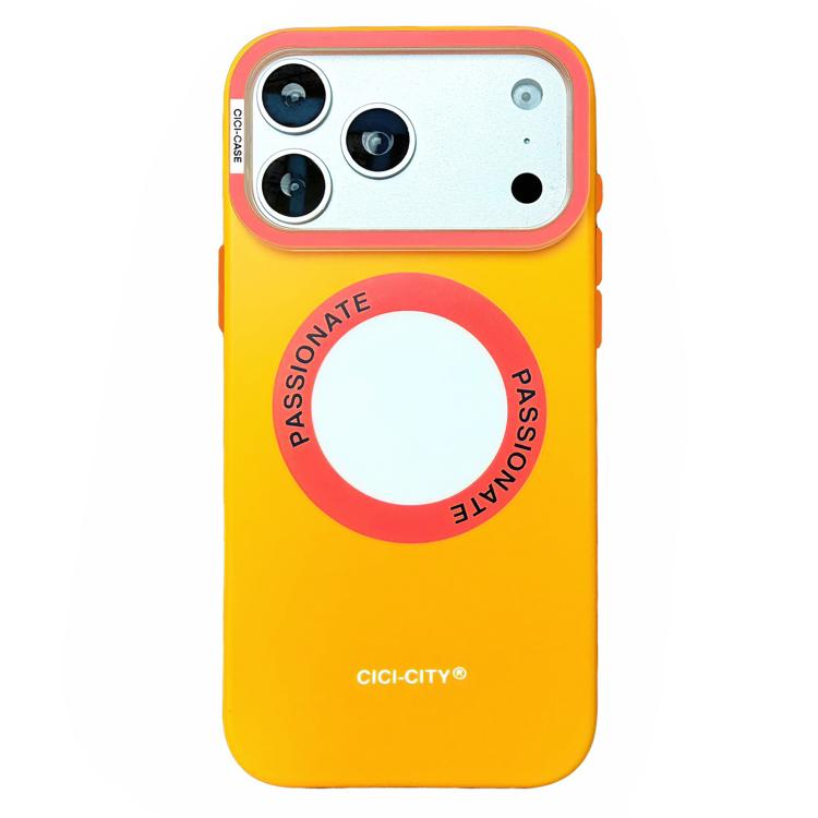 For iPhone 17 Pro CICI-CITY CH-62 Dopamine Dual-Tone Matte Magnetic Phone Case(Yellow)