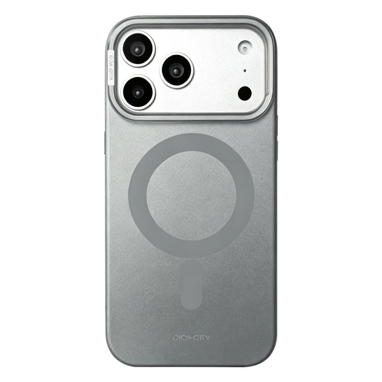 For iPhone 17 Pro CICI-CITY CH-65 Moonlight Sheen Metallic Texture Magnetic Phone Case(Grey)
