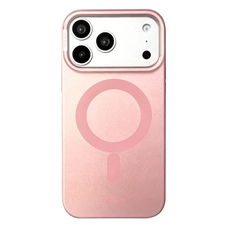 For iPhone 17 Pro CICI-CITY CH-65 Moonlight Sheen Metallic Texture Magnetic Phone Case(Pink)