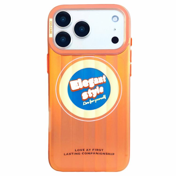 For iPhone 17 Pro CICI-CITY CH-66 Aurora Stripe Magnetic Phone Case(Orange)
