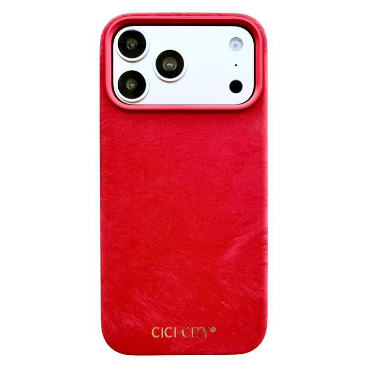 For iPhone 17 Pro CICI-CITY CH-67 Velvet Invisible Magnetic Solid Color Phone Case(Pink)