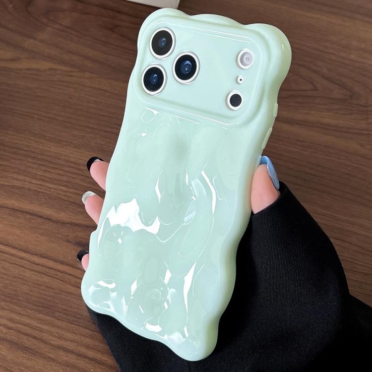 For iPhone 17 Pro Cloud-Style TPU Shockroof Phone Case(Mint Green)