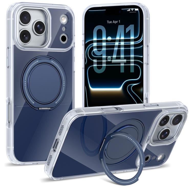 For iPhone 17 Pro Color Magnetic Ring Holder Phone Case(Blue)