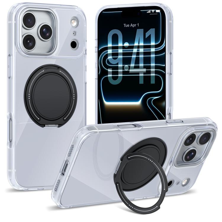 For iPhone 17 Pro Color Magnetic Ring Holder Phone Case(White)