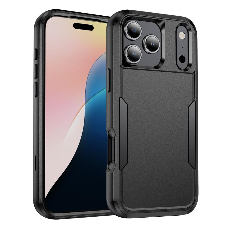 For iPhone 17 Pro Commuter Shockproof TPU + PC Phone Case(Black)