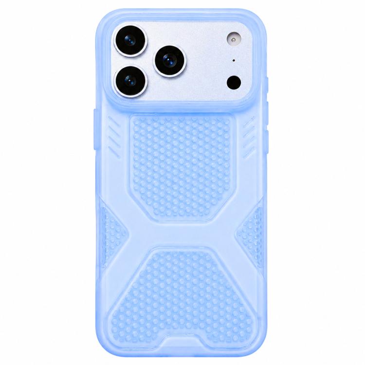 For iPhone 17 Pro Cool Jelly Heat Dissipation TPU Phone Case(Glacier Blue)