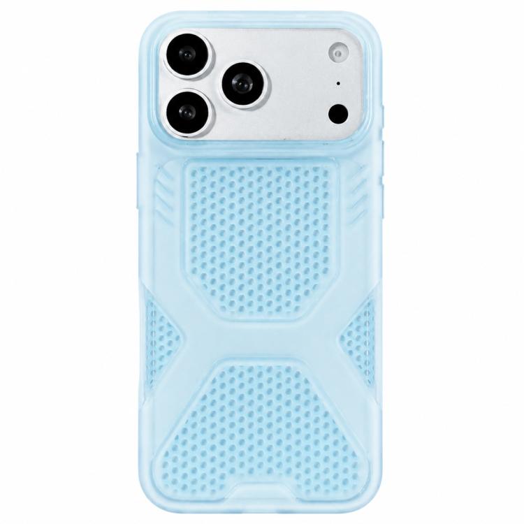 For iPhone 17 Pro Cool Jelly Heat Dissipation TPU Phone Case(Sea Salt Blue)