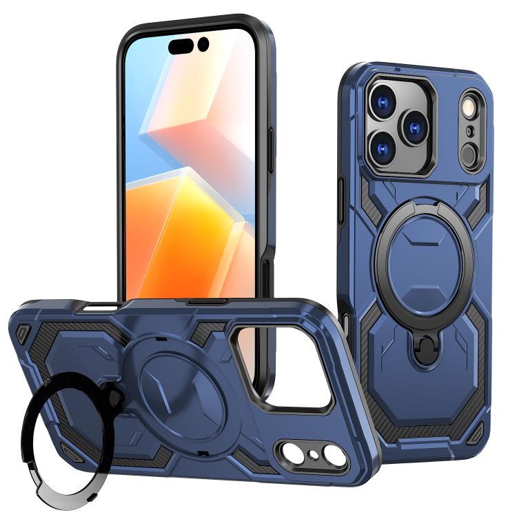 For iPhone 17 Pro Cooling MagSafe Holder Phone Case(Blue)