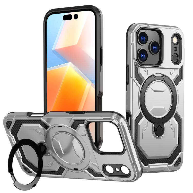 For iPhone 17 Pro Cooling MagSafe Holder Phone Case(Grey)