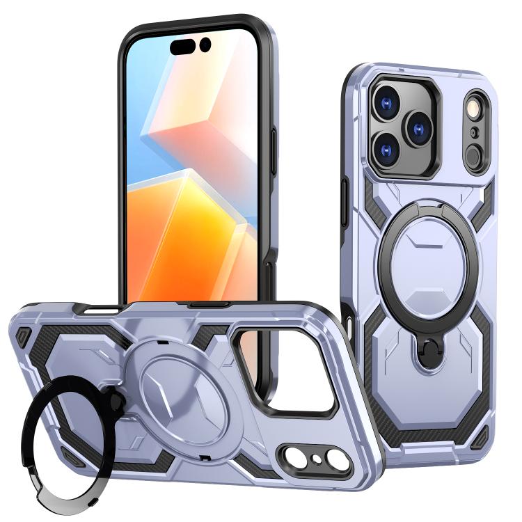 For iPhone 17 Pro Cooling MagSafe Holder Phone Case(Light Purple)