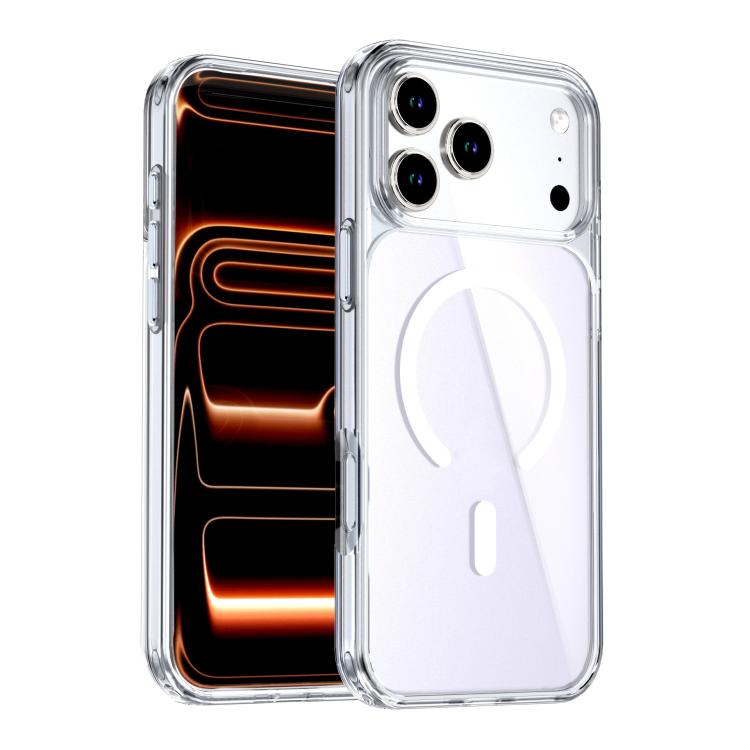 For iPhone 17 Pro Crystal Colorful Magnetic Phone Case(Transparent)