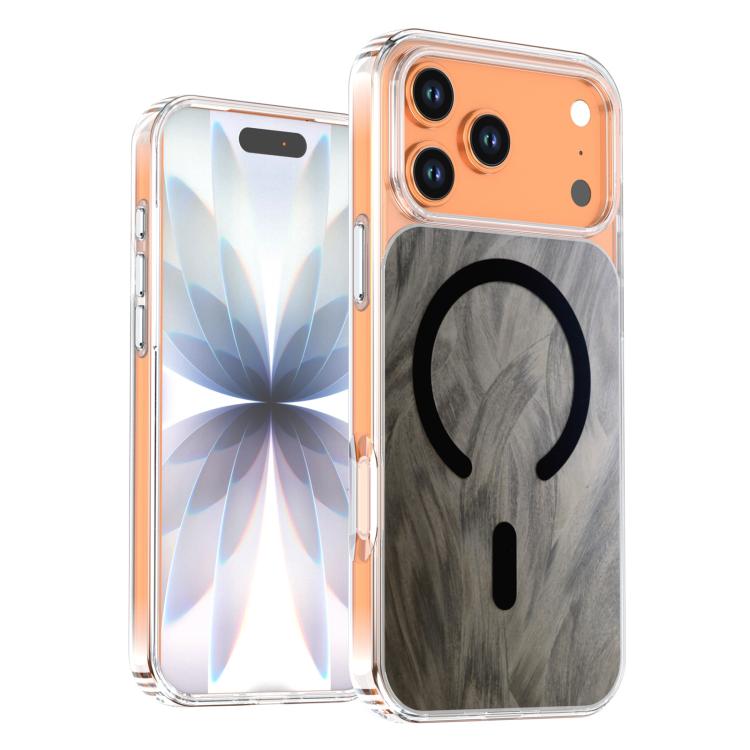 For iPhone 17 Pro Crystal Fox Tail Pattern Magnetic Phone Case(Black)