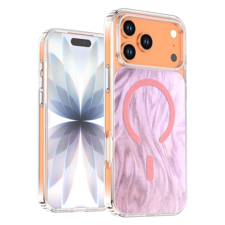 For iPhone 17 Pro Crystal Fox Tail Pattern Magnetic Phone Case(Pink)
