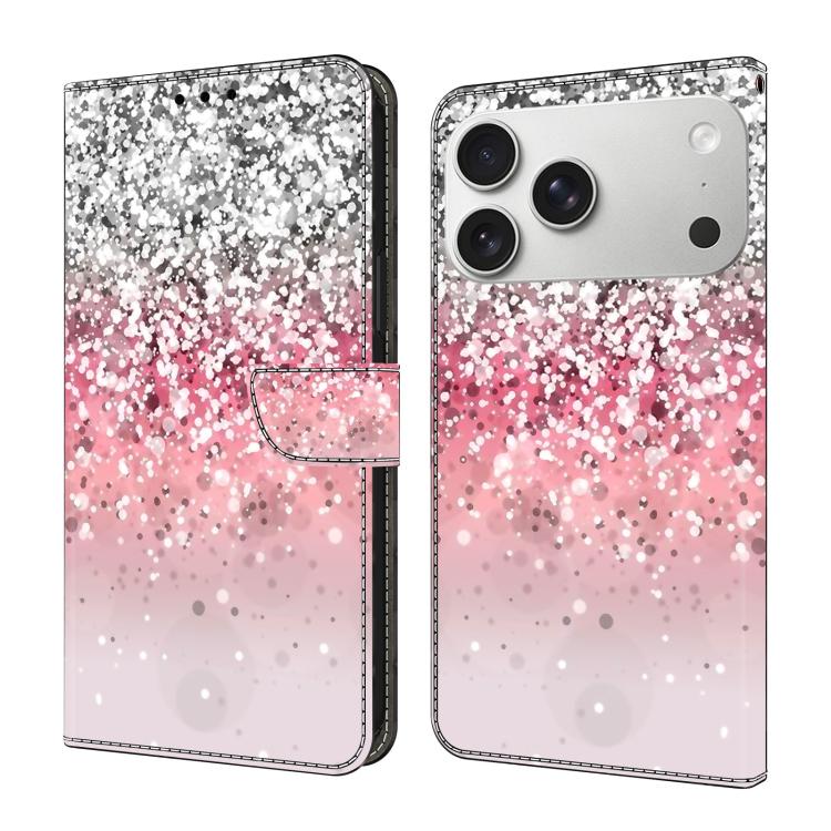 For iPhone 17 Pro Crystal-Like Painted Vegan Leather Phone Case(Gradient)