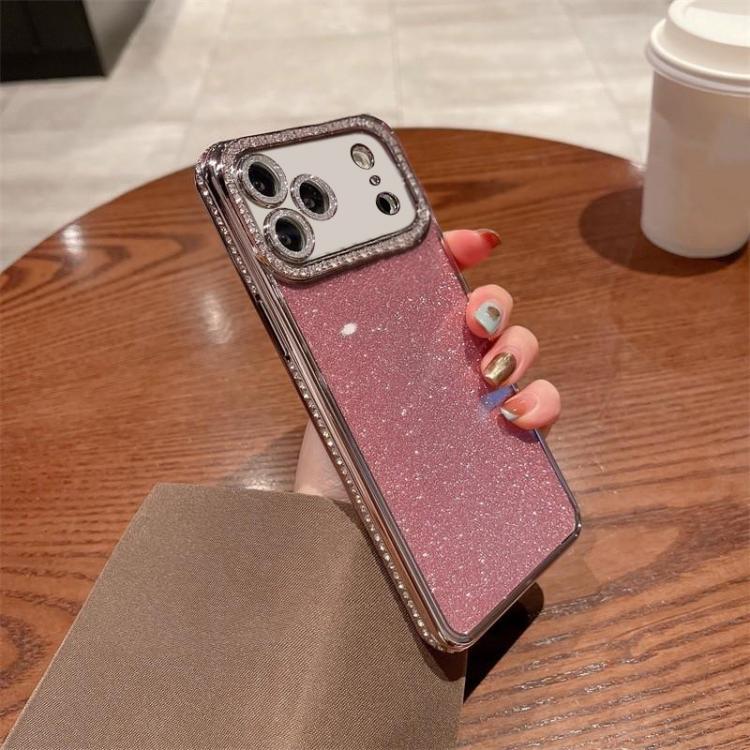 For iPhone 17 Pro Diamond Glitter TPU Phone Case(Pink)