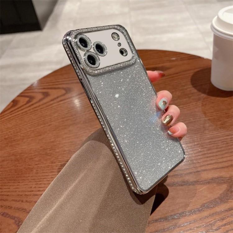 For iPhone 17 Pro Diamond Glitter TPU Phone Case(Silver)