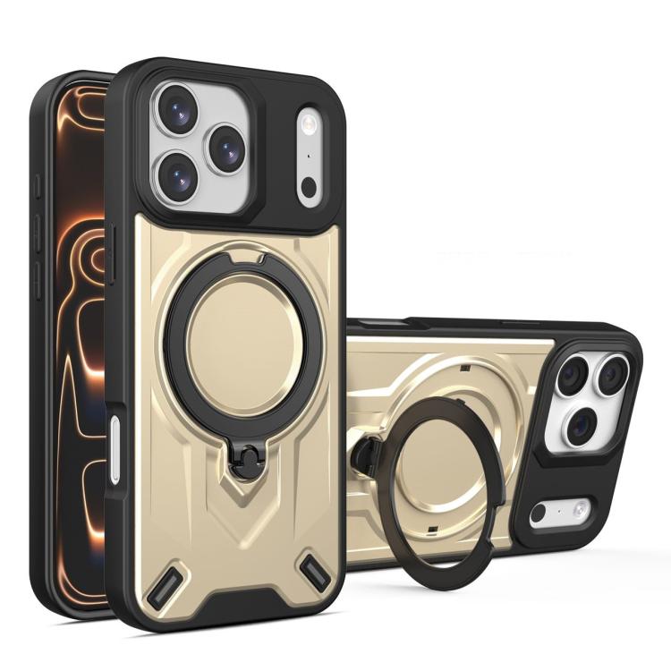 For iPhone 17 Pro Dijia Rotating Bracket Magnetic Phone Case(Gold)