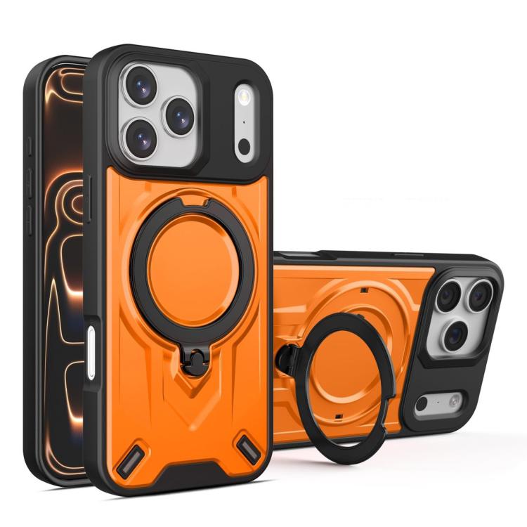 For iPhone 17 Pro Dijia Rotating Bracket Magnetic Phone Case(Orange)