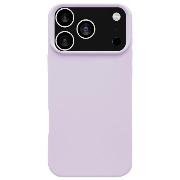 For iPhone 17 Pro Dopamine Simple Imitation Liquid Silicone Phone Case(Bean Purple)