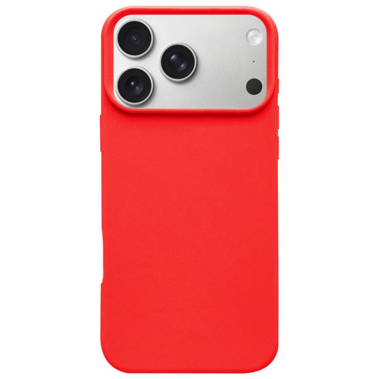 For iPhone 17 Pro Dopamine Simple Imitation Liquid Silicone Phone Case(Red)