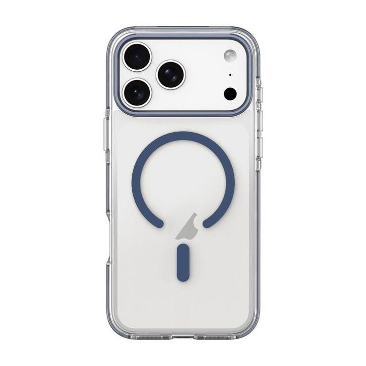 For iPhone 17 Pro Dual-Color PC Hybrid TPU Magnetic Phone Case(Dark Blue)