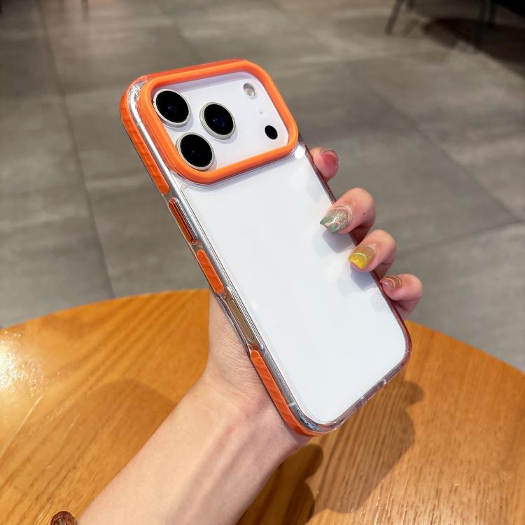For iPhone 17 Pro Dual-Color PC Hybrid TPU Phone Case(Orange)