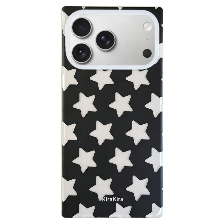 For iPhone 17 Pro Electroplated Frosted Solid Color Five-Pointed Star Pattern Phone Case(Black)