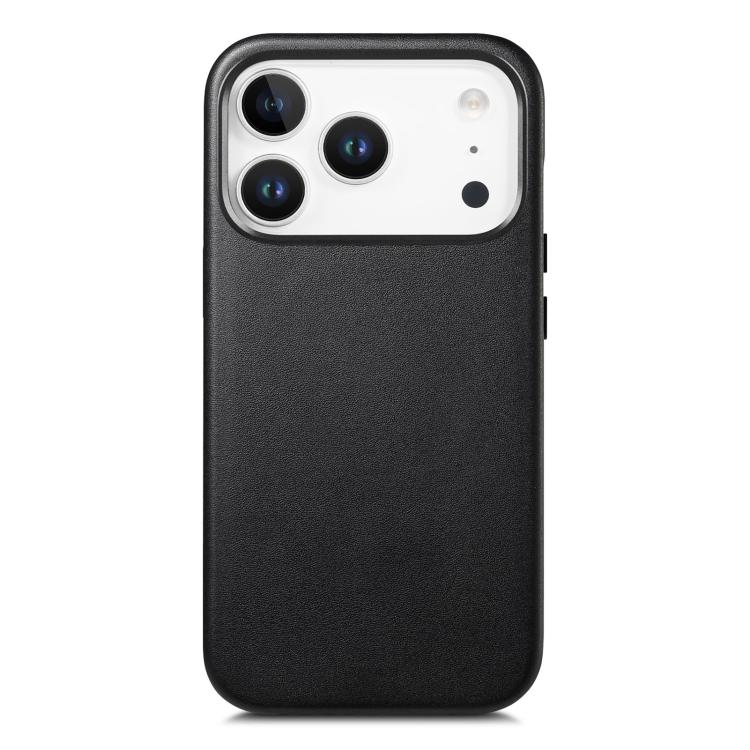 For iPhone 17 Pro Electroplated Metal Button MagSafe Phone Case(Black)