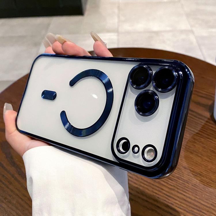 For iPhone 17 Pro Electroplating MagSafe Phone Case(Dark Blue)