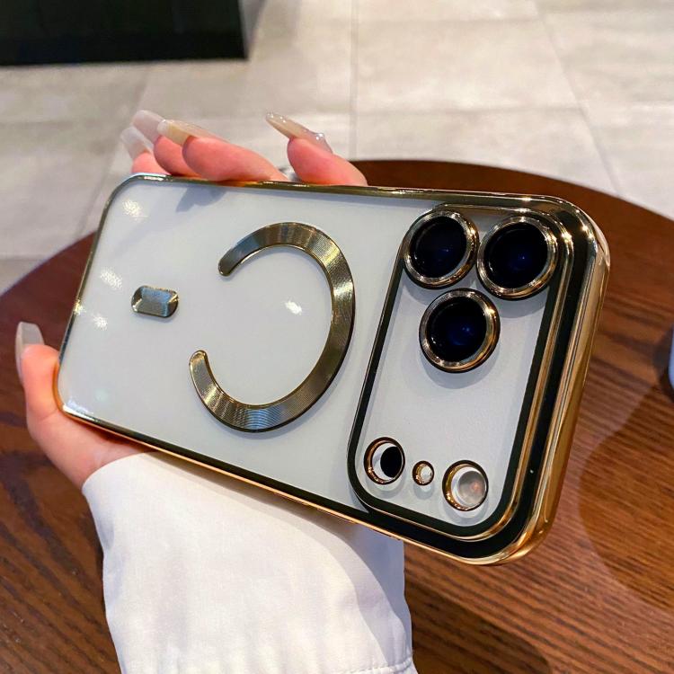 For iPhone 17 Pro Electroplating MagSafe Phone Case(Gold)