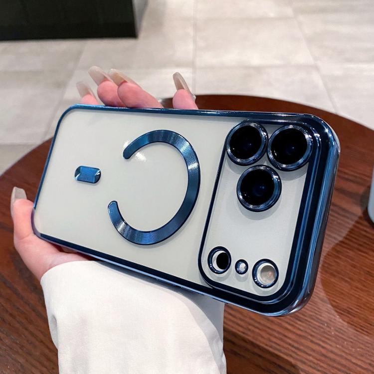 For iPhone 17 Pro Electroplating MagSafe Phone Case(Sierra Blue)