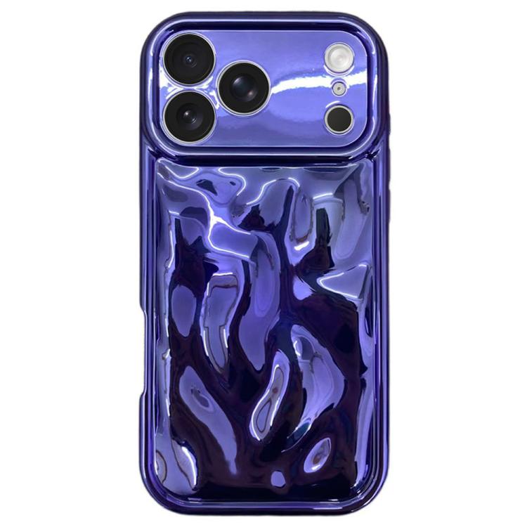 For iPhone 17 Pro Electroplating Meteorite Texture TPU Phone Case(Purple)