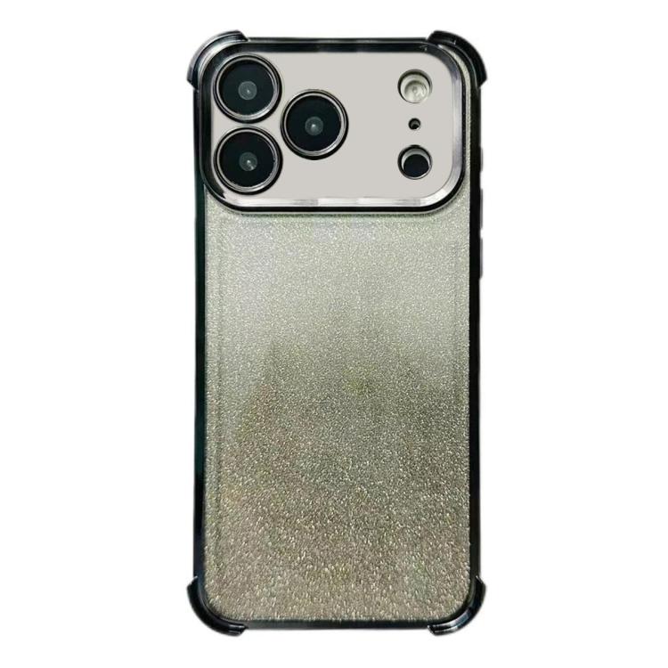 For iPhone 17 Pro Electrpolated Glitter Four-corner Shockproof Space TPU Phone Case(Gradient Black)