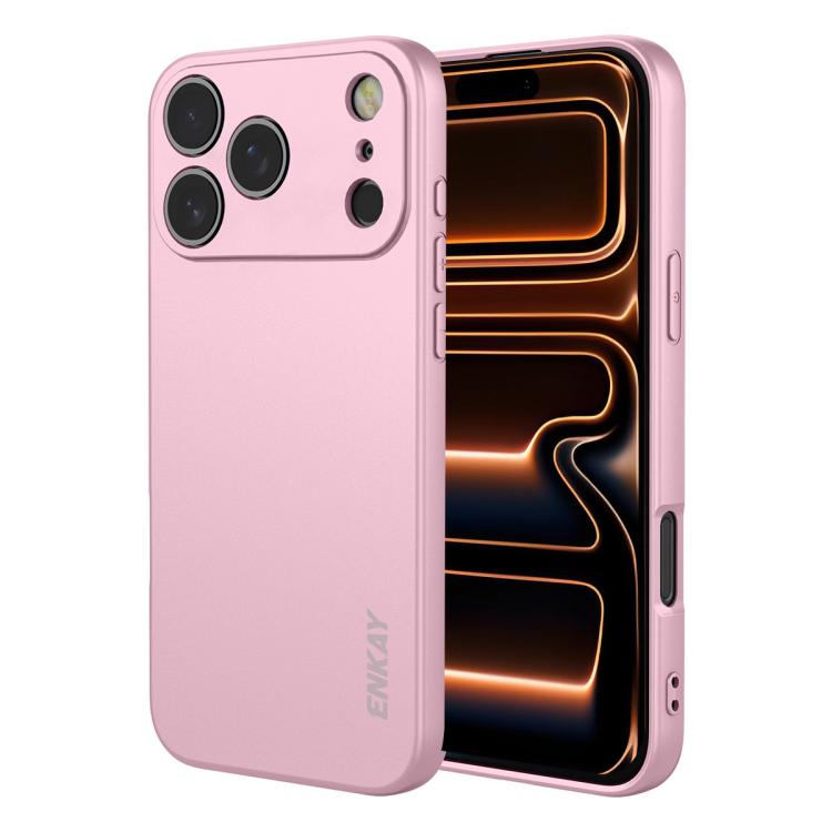 For iPhone 17 Pro ENKAY Liquid Silicone Soft Shockproof Phone Case(Pink)