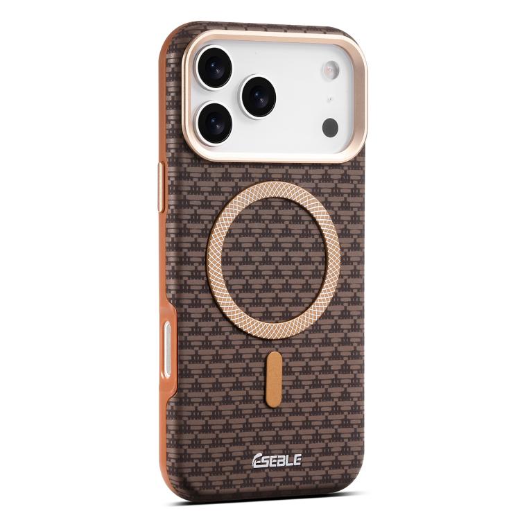 For iPhone 17 Pro ESEBLE L3 Triangular Shield Metal Lens Magnetic Phone Case(Dark Brown)