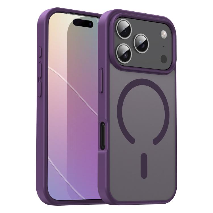For iPhone 17 Pro Fanying Series PC Hybrid TPU Translucent Frosted MagSafe Phone Case(Crystal Purple)