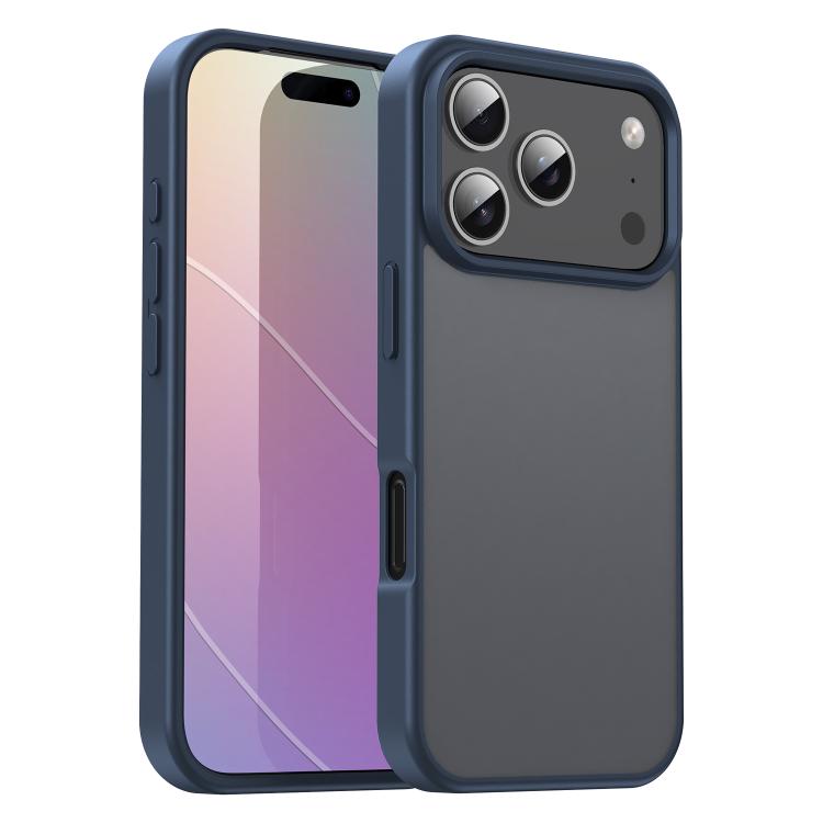 For iPhone 17 Pro Fanying Series PC Hybrid TPU Translucent Frosted Phone Case(Cyan Blue)