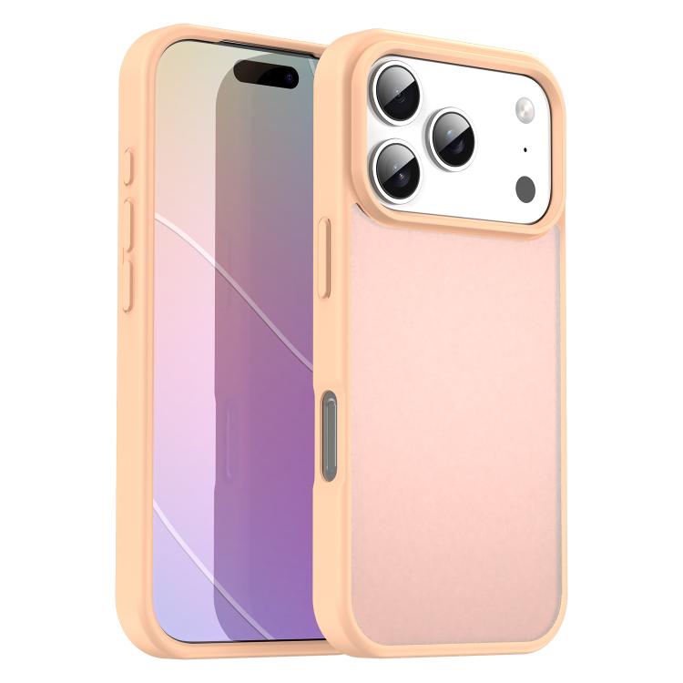 For iPhone 17 Pro Fanying Series PC Hybrid TPU Translucent Frosted Phone Case(Rouge Powder)