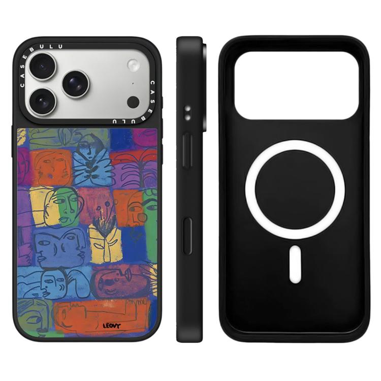 For iPhone 17 Pro Floating Man Series Pattern Mirror Magnetic Phone Case(Portrait)