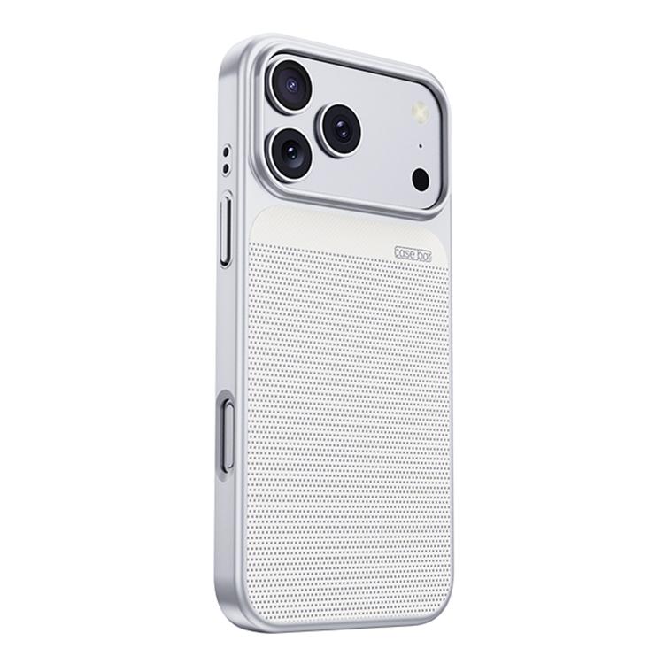 For iPhone 17 Pro Flower World Series Leather Magnetic TPU Phone Case(Sand White)