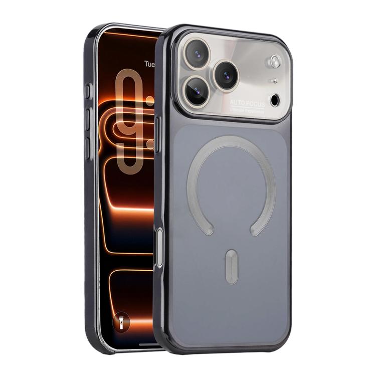 For iPhone 17 Pro Flowing Gold Phantom Magnetic Shockproof Phone Case(Black)