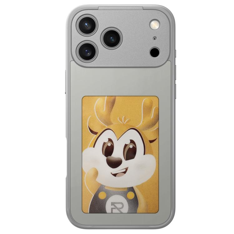 For iPhone 17 Pro Four-Color E-ink Screen NFC DIY Phone Case(Grey)