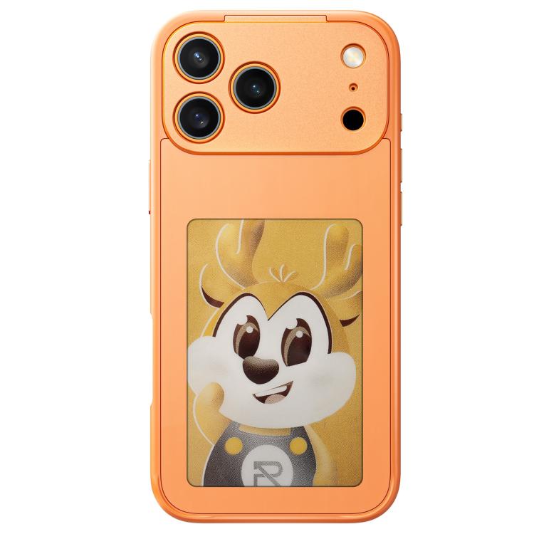 For iPhone 17 Pro Four-Color E-ink Screen NFC DIY Phone Case(Orange)