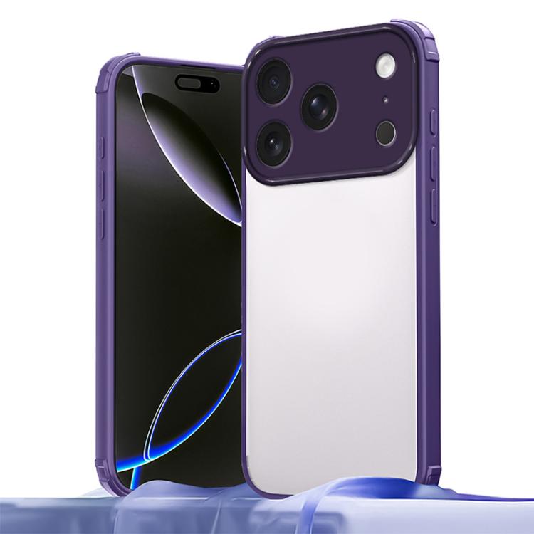 For iPhone 17 Pro Four Corners Shield Shockproof TPU Hybrid PC Phone Case(Purple)
