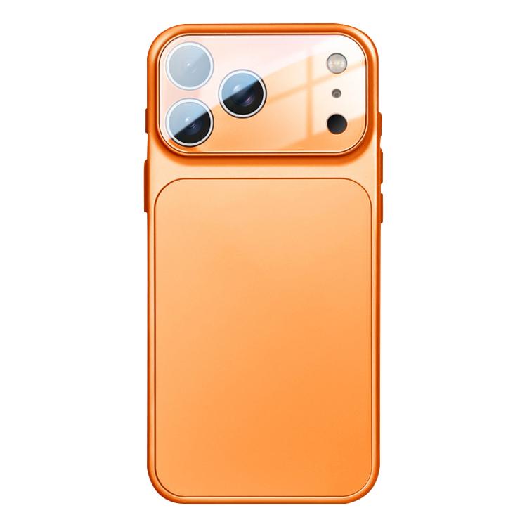 For iPhone 17 Pro Frosted Acrylic Hybrid TPU Phone Case with Lens Film(Orange)
