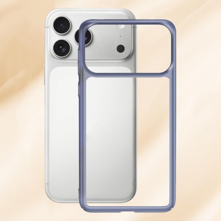 For iPhone 17 Pro Frosted Slim Heat Dissipation Frame Shockproof PC Phone Case(Blue)