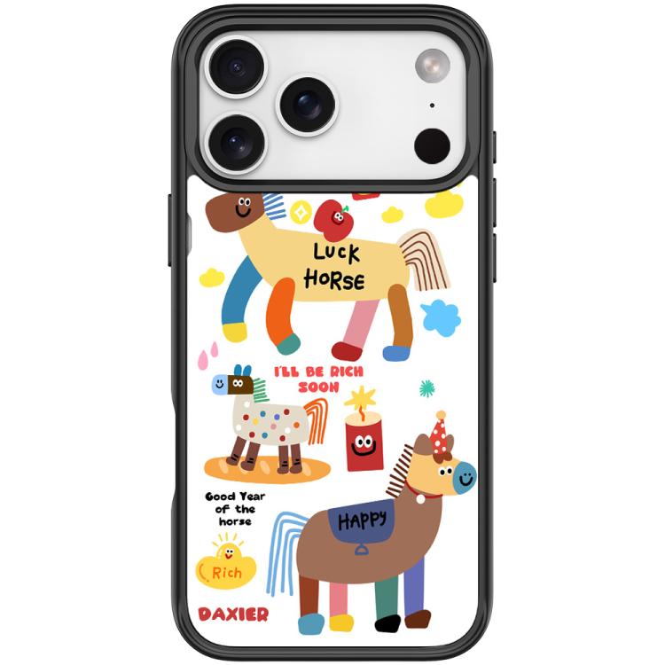 For iPhone 17 Pro Get Rich Immediately Pattern Magnetic Phone Case(Black)