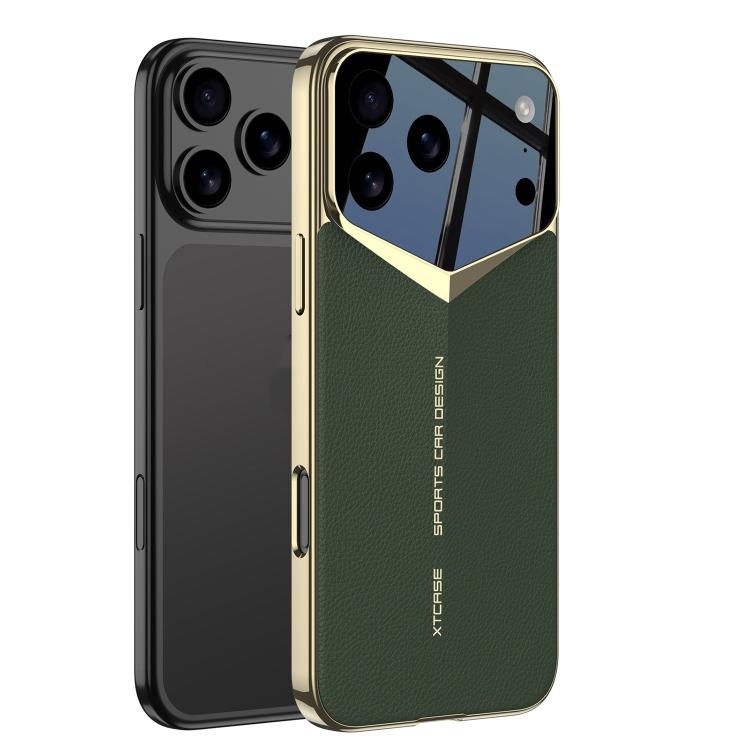 For iPhone 17 Pro GKK Blade Phantom Plain Leather Phone Case(Green)
