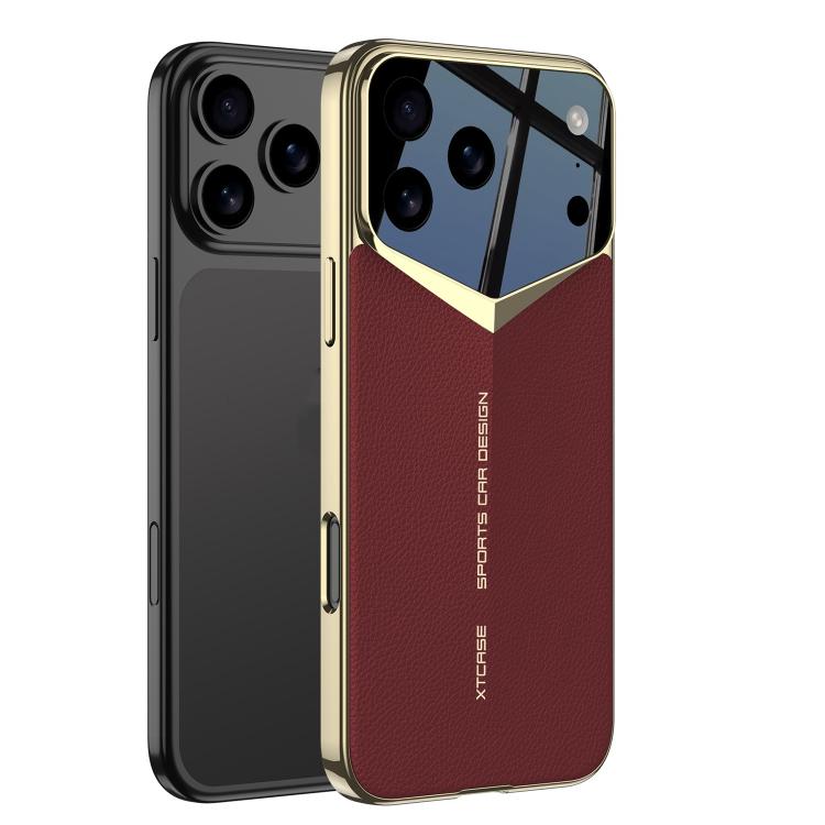 For iPhone 17 Pro GKK Blade Phantom Plain Leather Phone Case(Red)